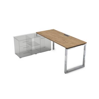 Gloss Line НСТЛ-О.985 (Teakwood) Стол рабочий, прямолинейный три опоры, левый