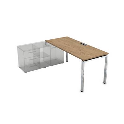 Gloss Line НСТЛ-П.975 (Teakwood) Стол рабочий, прямолинейный три опоры, левый