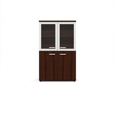 Grand Gr-52+Gr-7.1х2+Gr-03.1L+Gr-03.1R (Орех темный) Шкаф средний, со стеклом