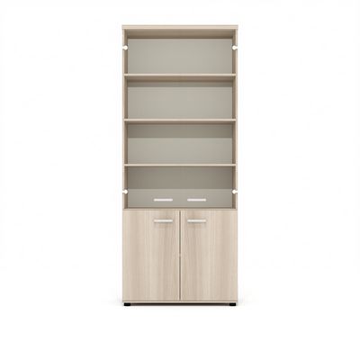 Grand Gr-62+Gr-7.1х2+Gr-02.1х2 (Ясень шимо) Шкаф средний, со стеклом