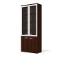 Grand Gr-62+Gr-7.1х2+Gr-04.1L+Gr-04.1R (Орех темный) Шкаф средний, со стеклом