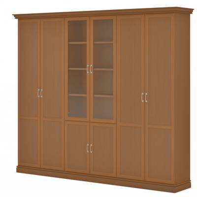 Inter DM INT503 (шпон Коньяк TA91/лдсп Ноче Мария) Композиция 2 гардероба и 1 шкаф комбинированный