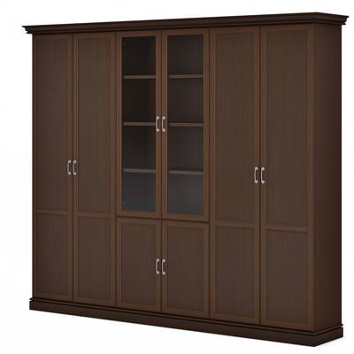 Inter DM INT503 (шпон Венге/лдсп Венге Цаво) Композиция 2 гардероба и 1 шкаф комбинированный