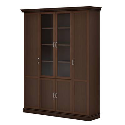 Inter DM INT505 (шпон Венге/лдсп Венге Цаво) Композиция шкаф узкий, шкаф комбинированный и гардероб узкий