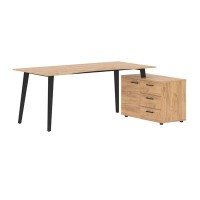 Jay JCT 1813 R (Дуб бофорд/Антрацит) Стол на опорной тумбе, правый