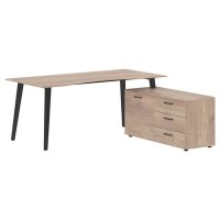 Jay JCT 1818 R (Дуб каньон/Антрацит) Стол на опорной тумбе, правый