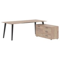 Jay JCT 2018 R (Дуб каньон/Антрацит) Стол на опорной тумбе, правый