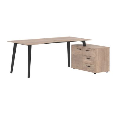 Jay JCT 1813 R (Дуб каньон/Антрацит) Стол на опорной тумбе, правый