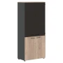 Шкаф JHC 85.2 в отделке Дуб каньон, металл Антрацит, 850х430х1930 мм