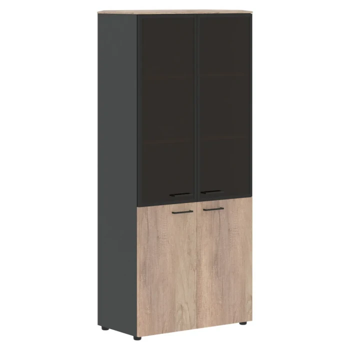 Шкаф JHC 85.7 в отделке Дуб каньон, металл Антрацит, 850х430х1930 мм