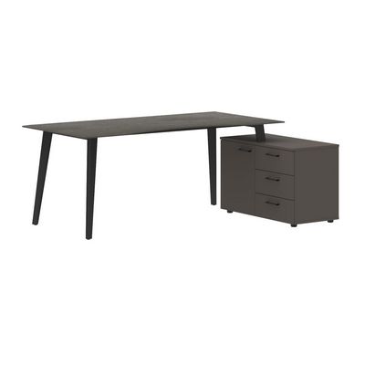 Jay JCT 1813 R (Орех мокко/Антрацит) Стол на опорной тумбе, правый