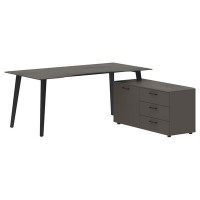 Jay JCT 1818 R (Орех мокко/Антрацит) Стол на опорной тумбе, правый