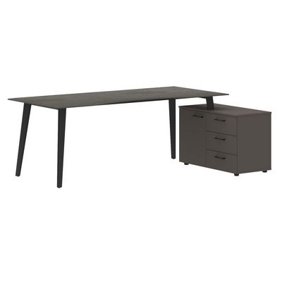 Jay JCT 2013 R (Орех мокко/Антрацит) Стол на опорной тумбе, правый