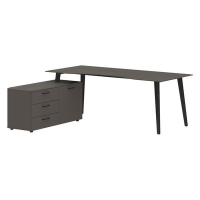 Jay JCT 2018 L (Орех мокко/Антрацит) Стол на опорной тумбе, левый