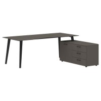 Jay JCT 2018 R (Орех мокко/Антрацит) Стол на опорной тумбе, правый