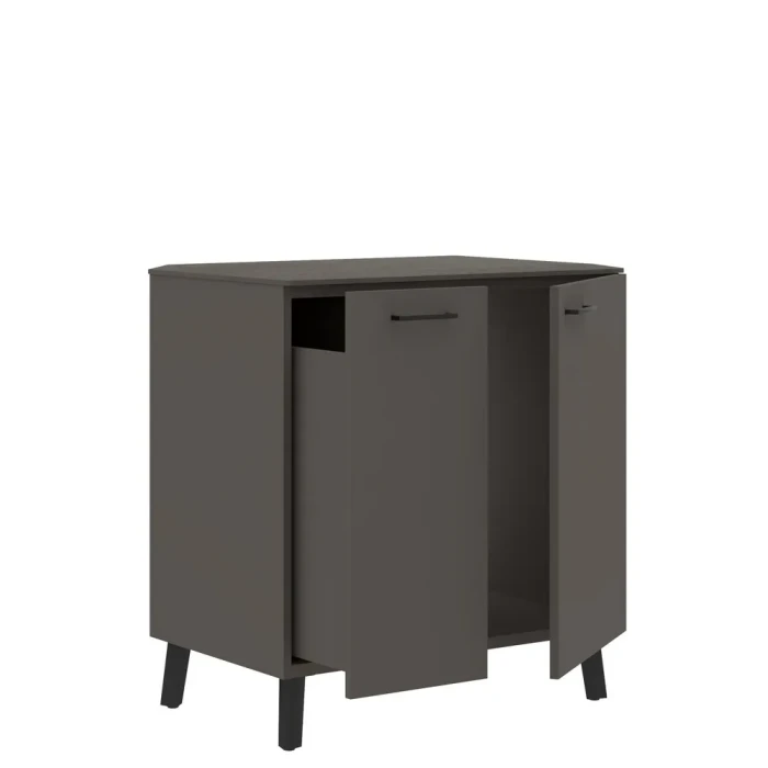Тумба JGR 8655 в отделке Орех мокко, металл Антрацит, 850х550х940 мм