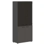 Шкаф JHC 85.2 в отделке Орех мокко, металл Антрацит, 850х430х1930 мм