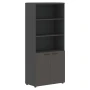 Шкаф JHC 85.5 в отделке Орех мокко, металл Антрацит, 850х430х1930 мм
