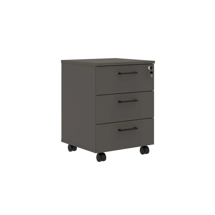 Тумба JMC 3D.1A в отделке Орех мокко, металл Антрацит, 465х450х6275 мм