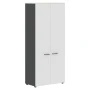 Шкаф JHC 85.1 в отделке Ясень белый, металл Антрацит, 850х430х1930 мм