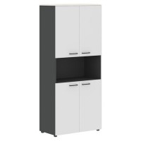 Jay JHC 85.4 (Ясень снежный/Антрацит) Шкаф широкий высокий