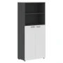 Шкаф JHC 85.6 в отделке Ясень белый, металл Антрацит, 850х430х1930 мм