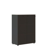 Jay JMC 85.2 (Ясень снежный/Антрацит) Шкаф широкий средний