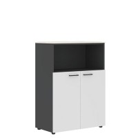 Jay JMC 85.3 (Ясень снежный/Антрацит) Шкаф широкий средний