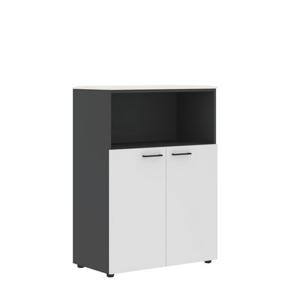 Jay JMC 85.3 (Ясень снежный/Антрацит) Шкаф широкий средний