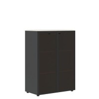 Jay JMC 85.7 (Ясень снежный/Антрацит) Шкаф широкий средний