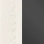 Фронтальная панель JDST 1330 в отделке Ясень белый, металл Антрацит, 1300х18х300 мм
