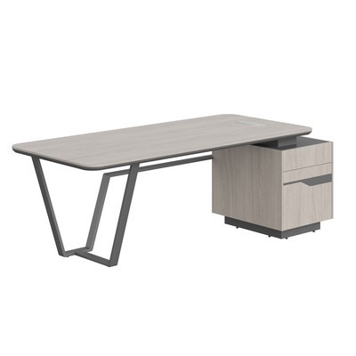 Line СФ-571101.1 (Дуб серый/Антрацит) Стол руководителя, правый