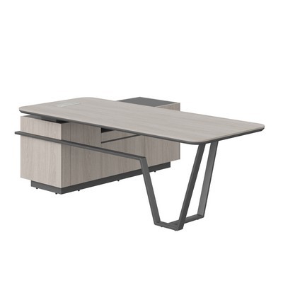 Line СФ-571201.1 (Дуб серый/Антрацит) Стол руководителя, правый