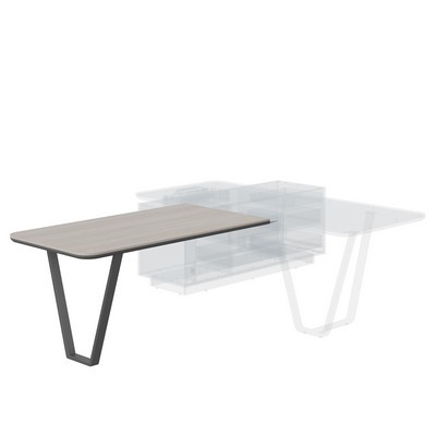 Line СФ-573415.1 (Дуб серый/Антрацит) Брифинг-приставка