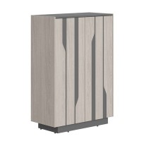 Line СФ-574202 (Дуб серый/Антрацит) Шкаф средний