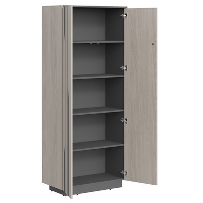 Line СФ-574204 (Дуб серый/Антрацит) Шкаф высокий