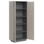 Line СФ-574204 (Дуб серый/Антрацит) Шкаф высокий