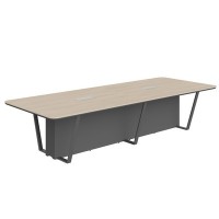 Line СФ-571734.1 (Дуб светлый/Антрацит) Стол для заседаний