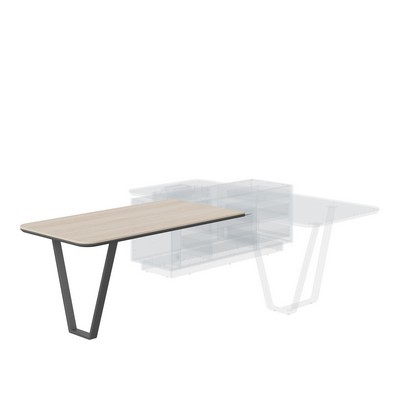 Line СФ-573415.1 (Дуб светлый/Антрацит) Брифинг-приставка