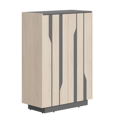 Line СФ-574202 (Дуб светлый/Антрацит) Шкаф средний