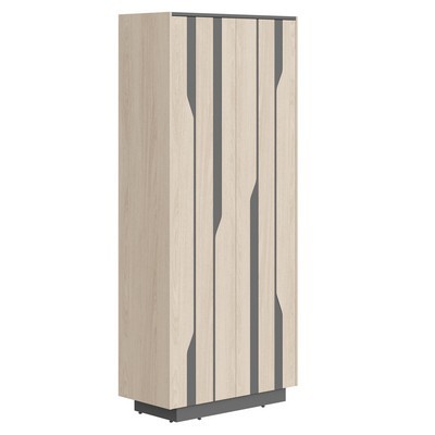 Line СФ-574204 (Дуб светлый/Антрацит) Шкаф высокий