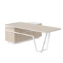 Line СФ-571201.1 (Дуб светлый/Белый) Стол руководителя, правый