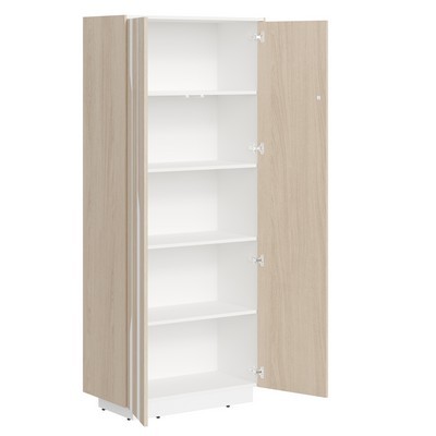 Line СФ-574204 (Дуб светлый/Белый) Шкаф высокий