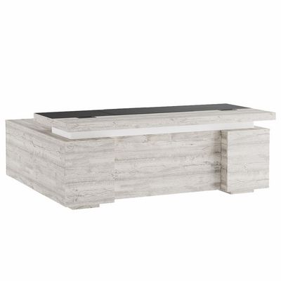 Liverpool LVP19010101 (Дуб нордик) Стол письменный с тумбой и приставкой