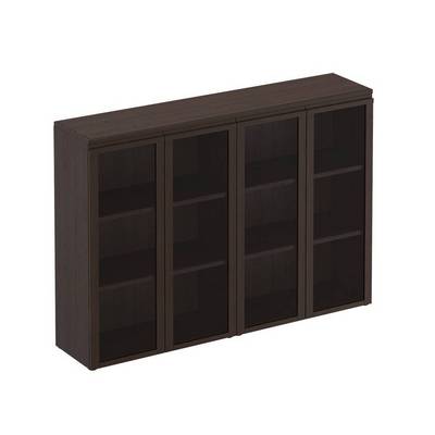 Mark МК 323 ДВ (Дуб валенсия) Шкаф для документов средний со стеклянными дверями