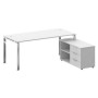 Metal System Direct БГ.СРТ-5.8 Пр (Белый) Стол рабочий руководителя с опорной тумбой правый