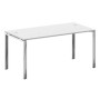 Metal System Direct БП.СРР-4.8 (Белый) Стол рабочий руководителя на П-образном металлокаркасе
