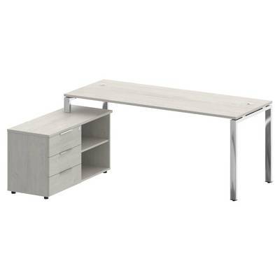 Metal System Direct БГ.СРТ-5.7 Л (Дуб наварра) Стол рабочий руководителя с опорной тумбой левый