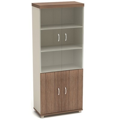 Модерн К106 (Дуб шамони темный) Шкаф широкий высокий