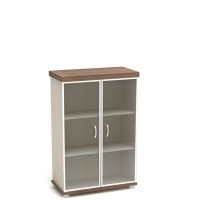 Модерн К84 (Дуб шамони темный) Шкаф широкий низкий